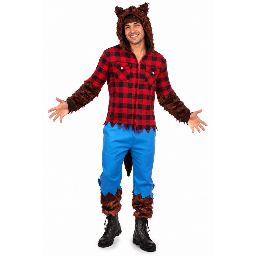 Tipsy Elves Werewolf Costume Men's Womens Unisex Jumpsuit NWT Sz M